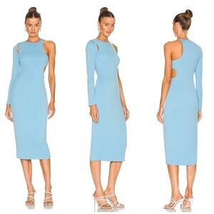 H:ours Joelle Midi Dress in Cyan Blue Size S
